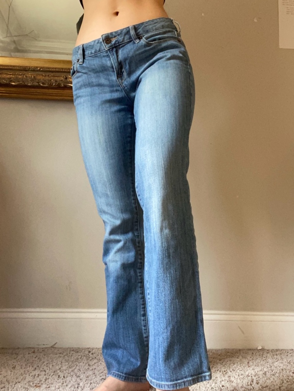 Lucky Brand "Leyla Boot" Light Wash Distressed Jeans - Size 4/27